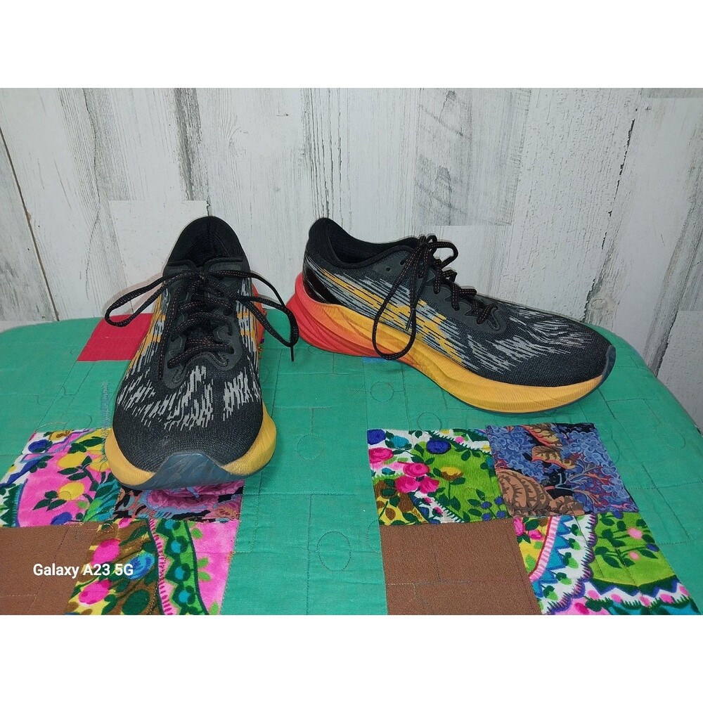 ASICS Novablast 3 Black Orange - 1011B458-001- Size 11